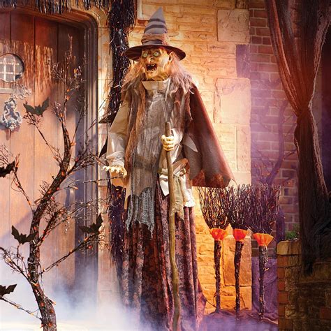 Witch lunging halloween decoration